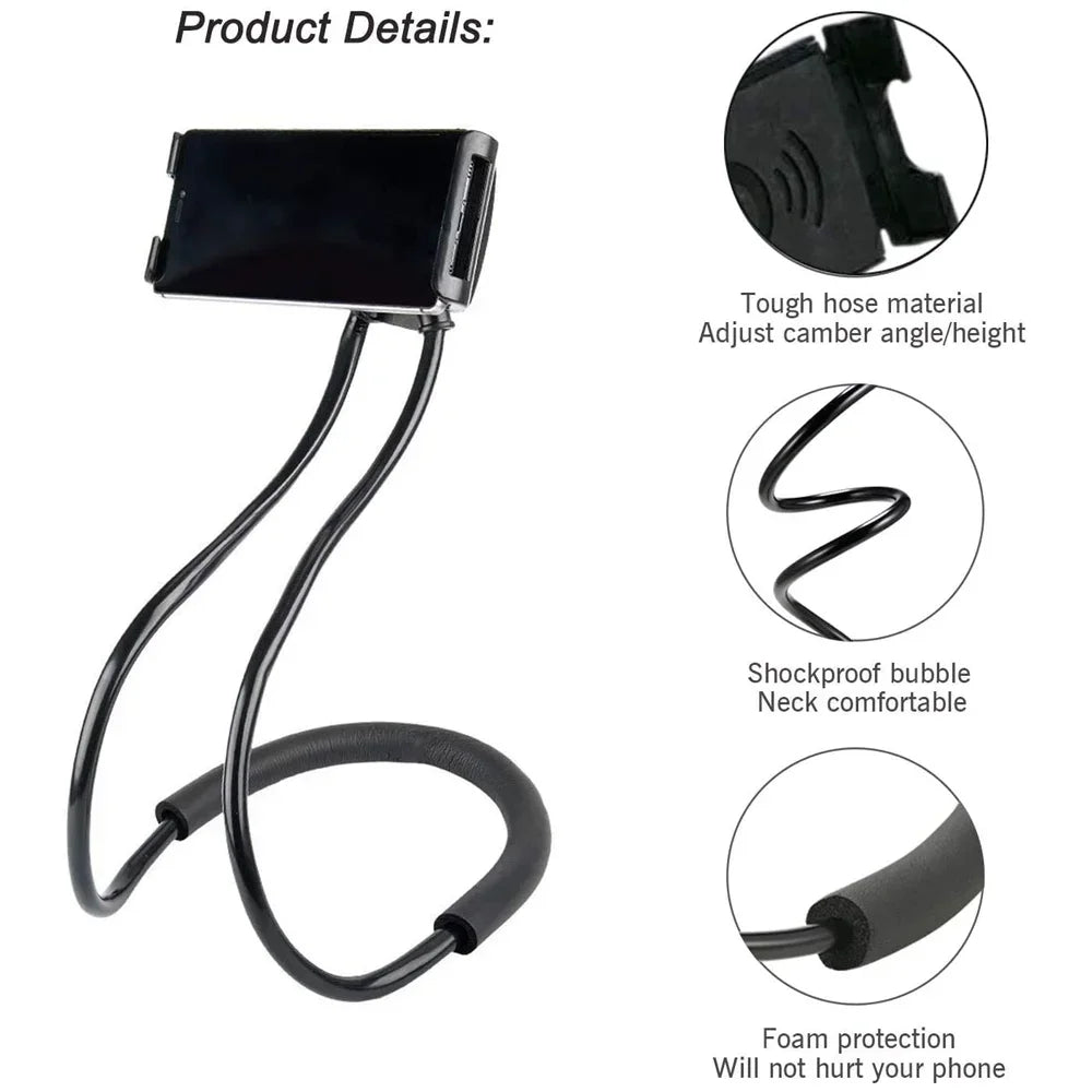 Flexible Neck Phone & Tablet Holder, 360° Adjustable Stand