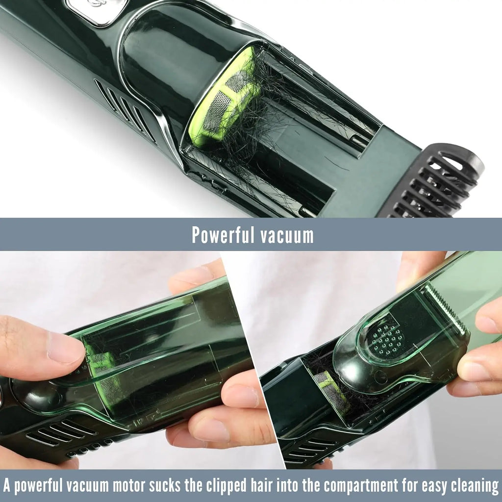 Solimpia Cordless Beard Trimmer with Built-In Vacuum – Rechargeable, IPX6 Washable