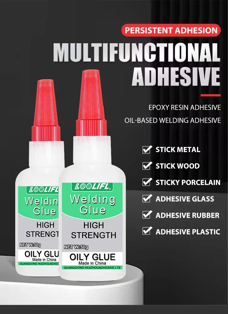 Loolifl High-Strength Super Adhesive Glue – 50g, for Resin, Ceramic, Metal & Glass