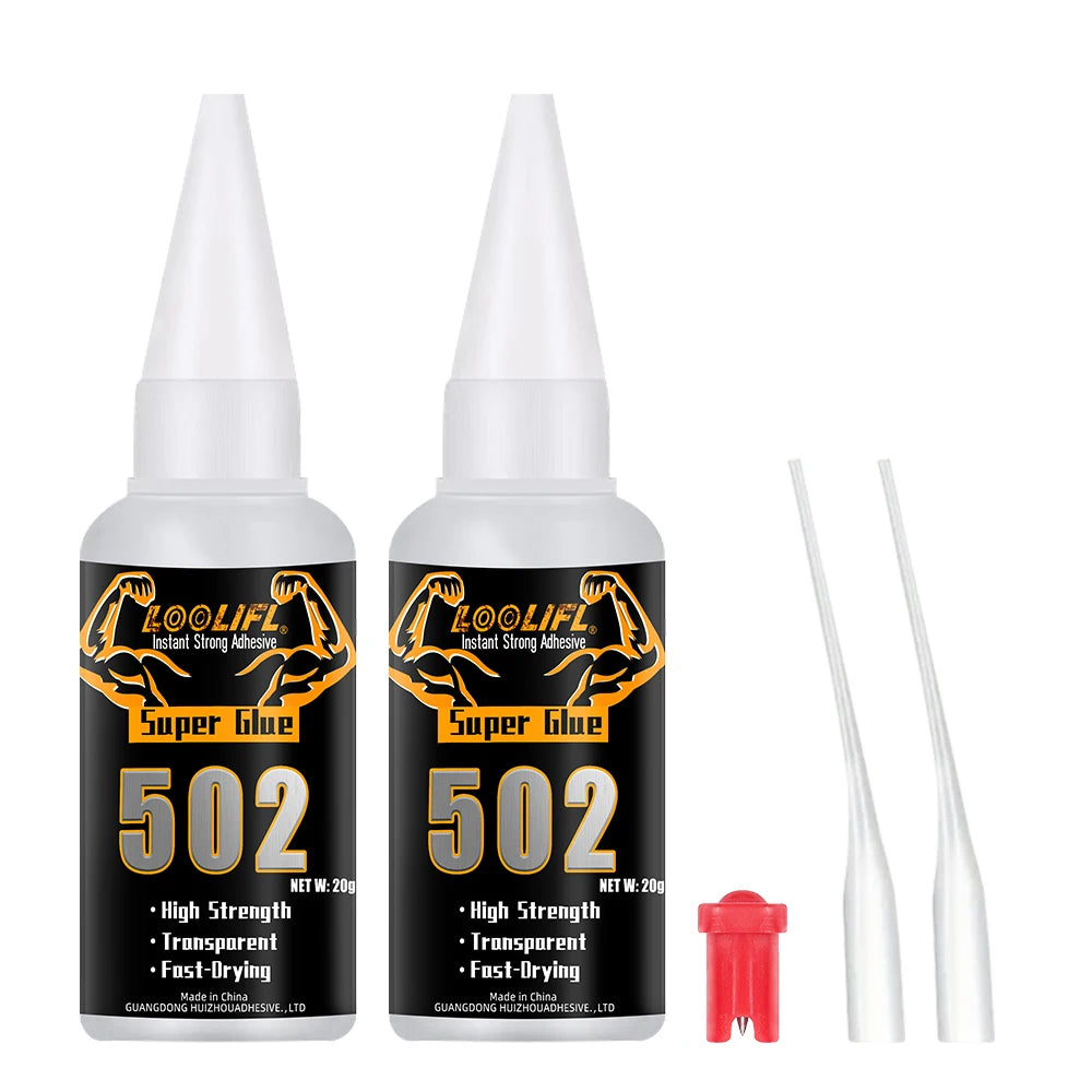 502 Cyanoacrylate Super Glue – Fast-Drying, 20g, 1–5 Pack, for Metal, Wood, Plastic & Ceramic