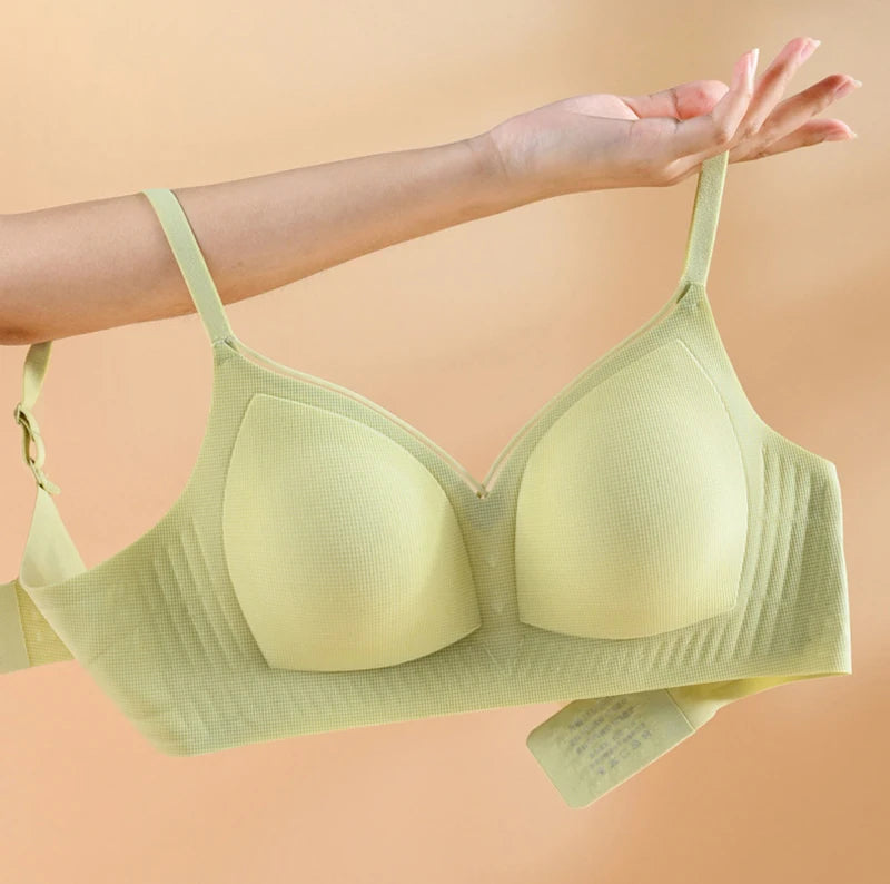 Women’s Seamless Wireless Gathering Bra – Adjustable, No Steel Ring, Sizes S–XXL