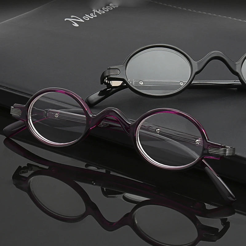 Small Round Retro Reading Glasses – Men’s & Women’s, +1.00 to +4.00, 5 Frame Colors