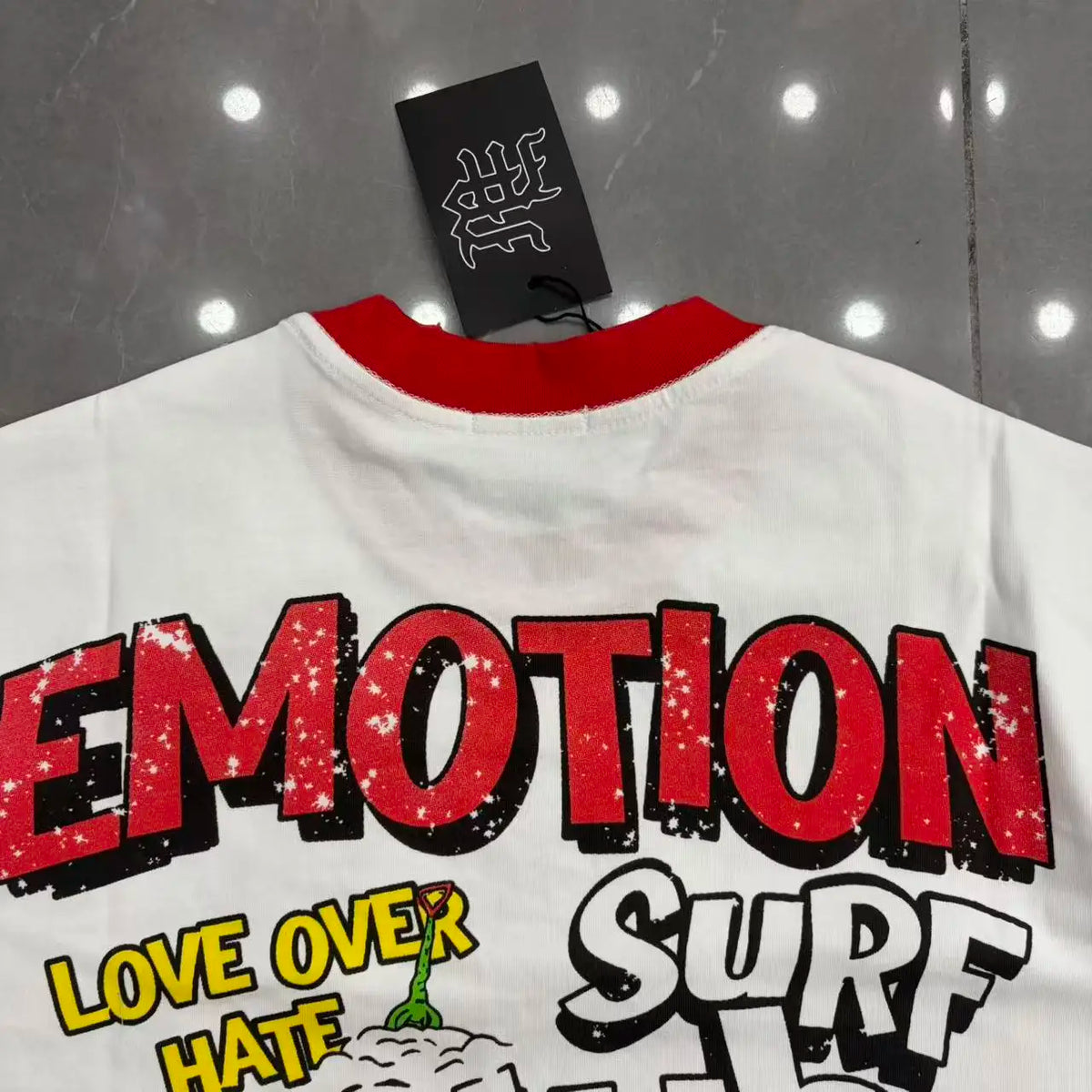 Mixed Emotion Rhinestone Oversized Cotton Tee