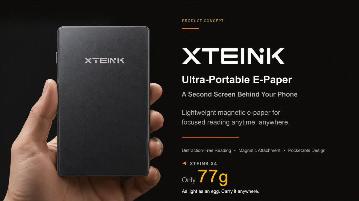 XTEINK X3 Mini E-Ink eBook Reader – 3.7 Inch, 16GB, Ad-Free, Multi-Language