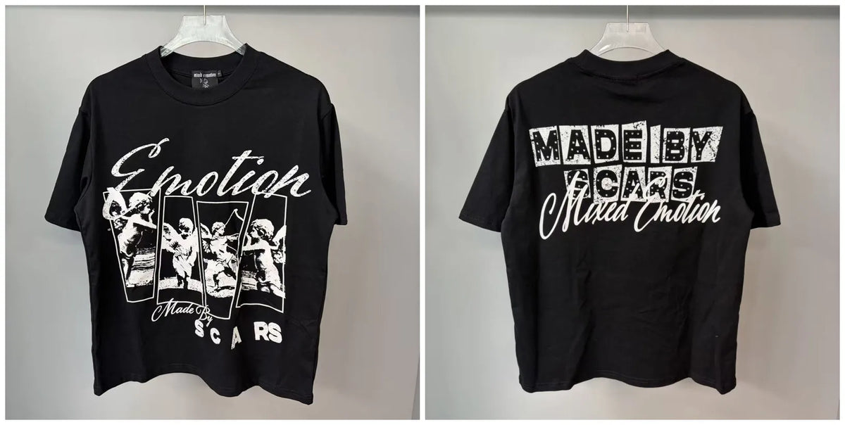 Mixed Emotion Rhinestone Oversized Cotton Tee