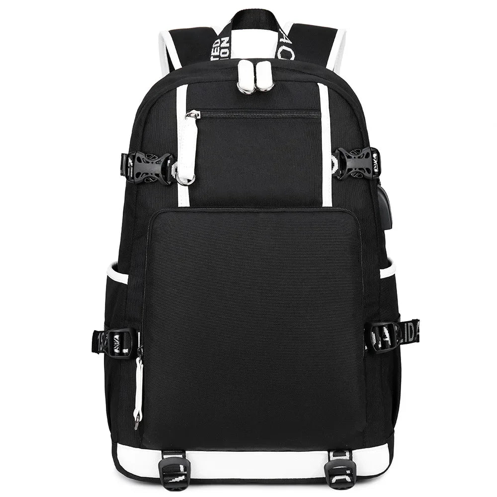 Jurassic World Dinosaur Backpack with USB Port – Large Capacity Laptop Bag for Men & Women