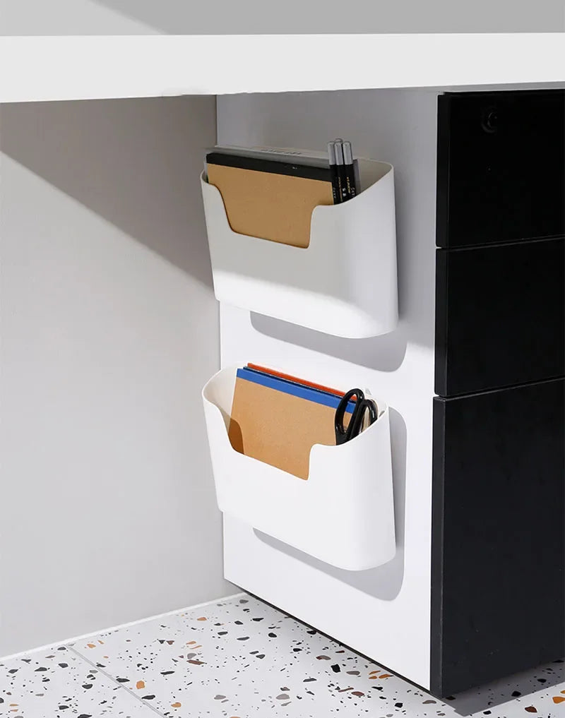 Wall-Mounted Adhesive Kitchen Storage Rack – No-Drill, Organizer for Utensils & Spices