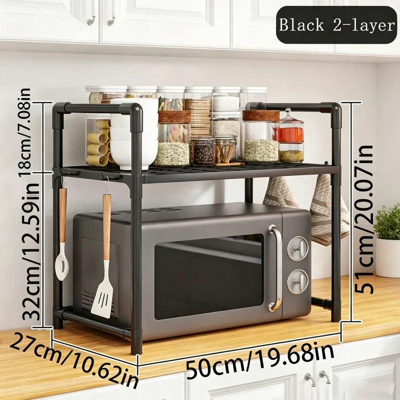 Multi-Purpose Kitchen Storage Rack – Versatile Organizer for Countertop & Cabinet