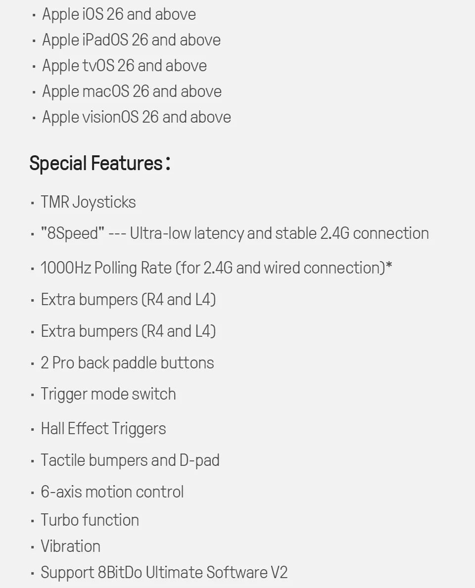 8BitDo Ultimate 2 Wireless Gaming Controller – PC & Android, TMR Joysticks, Motion Control