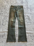 Women’s Retro Micro-Horn Flare Jeans – Casual Rock Style, Sizes S–XL, Blue Denim