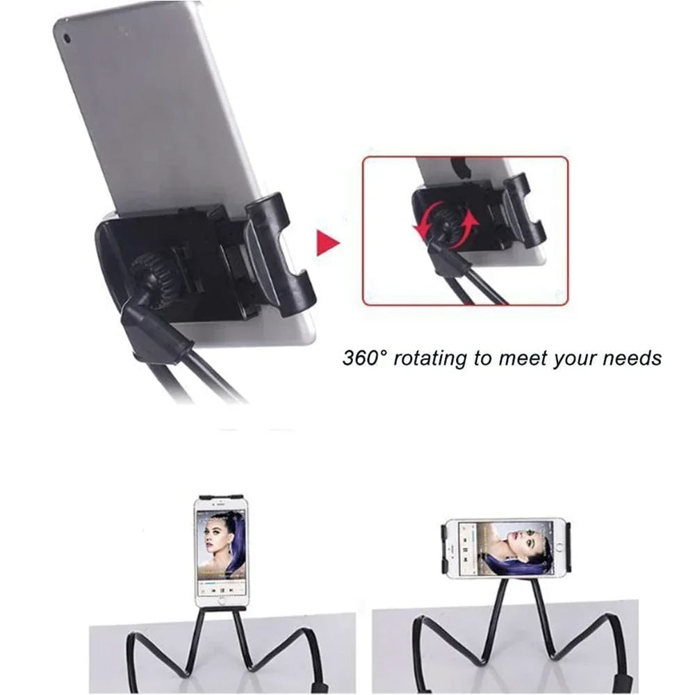 Flexible Neck Phone & Tablet Holder, 360° Adjustable Stand