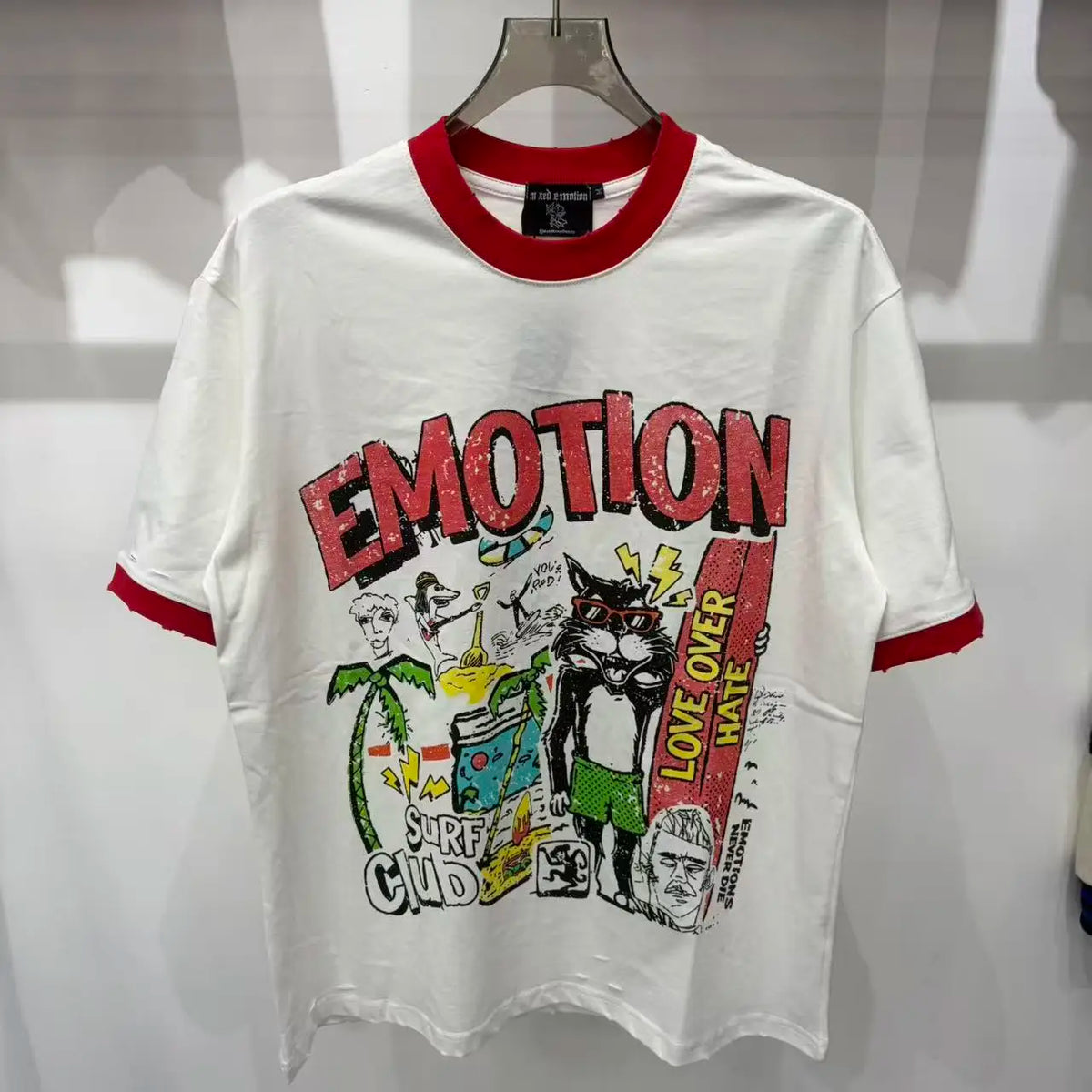 Mixed Emotion Rhinestone Oversized Cotton Tee