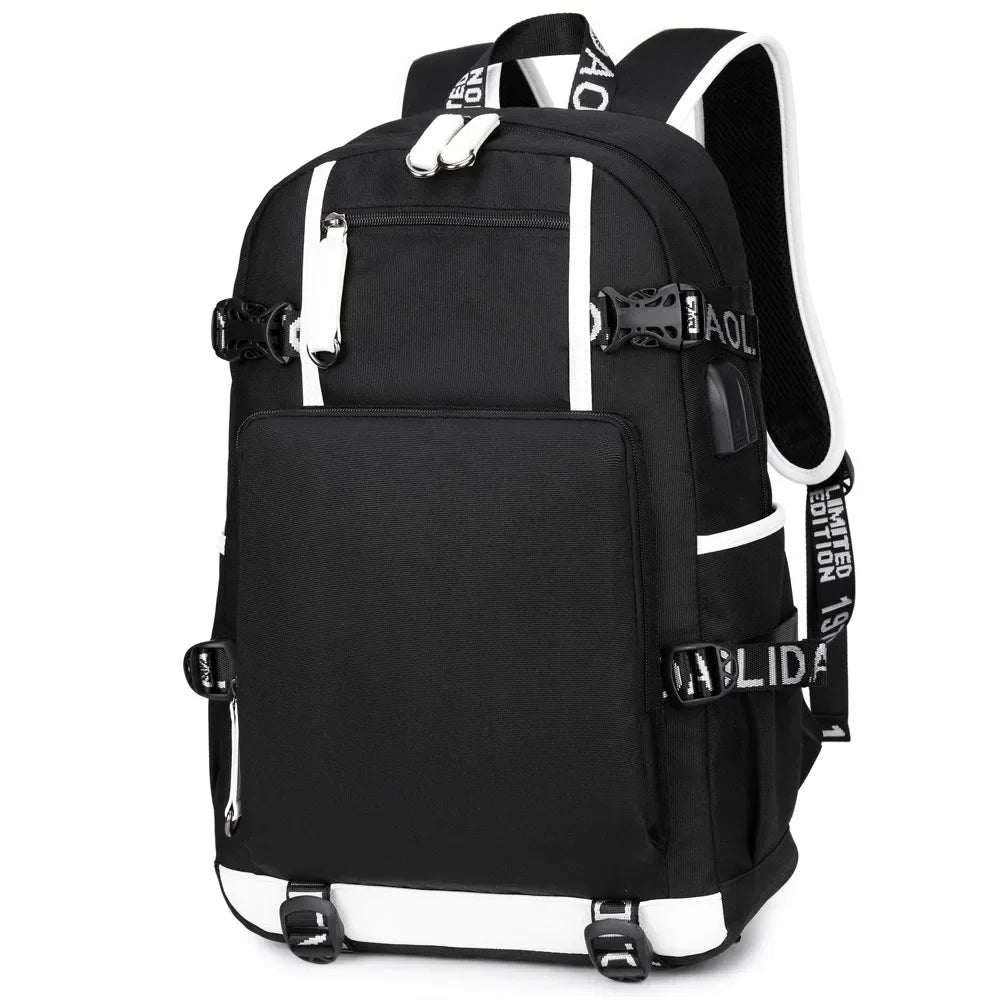 Jurassic World Dinosaur Backpack with USB Port – Large Capacity Laptop Bag for Men & Women