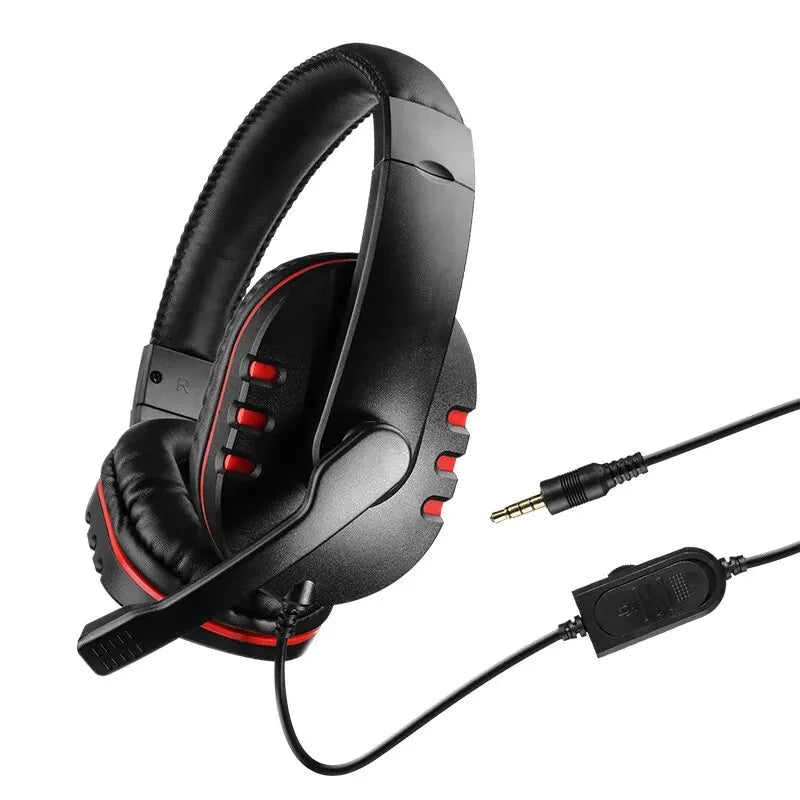 3.5mm Wired Gaming Headset with Mic – Stereo, Over-Ear Headphones