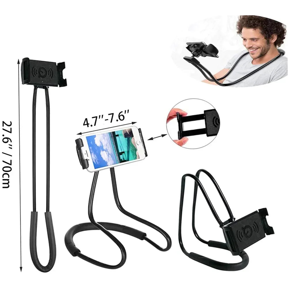 Flexible Neck Phone & Tablet Holder, 360° Adjustable Stand