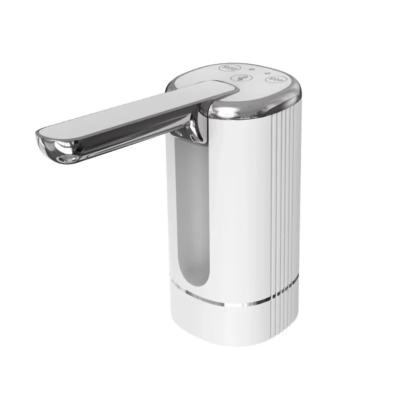 USB Electric Water Bottle Pump Dispenser – Portable, Foldable, Automatic, Household Use
