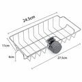 Kitchen Sink Sponge & Soap Drain Rack Organizer – Flexible Faucet Holder, Towel Shelf