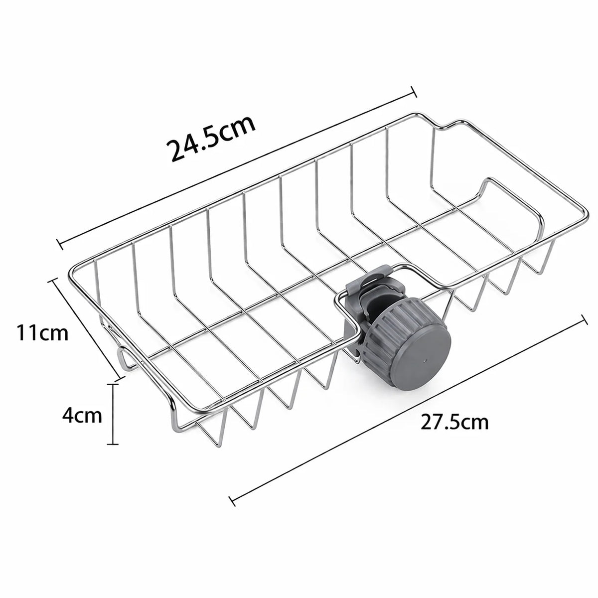 Kitchen Sink Sponge & Soap Drain Rack Organizer – Flexible Faucet Holder, Towel Shelf