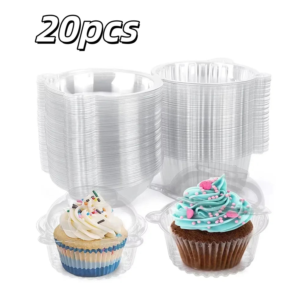 Disposable Cupcake Packaging Boxes, 20–40 Piece Sets