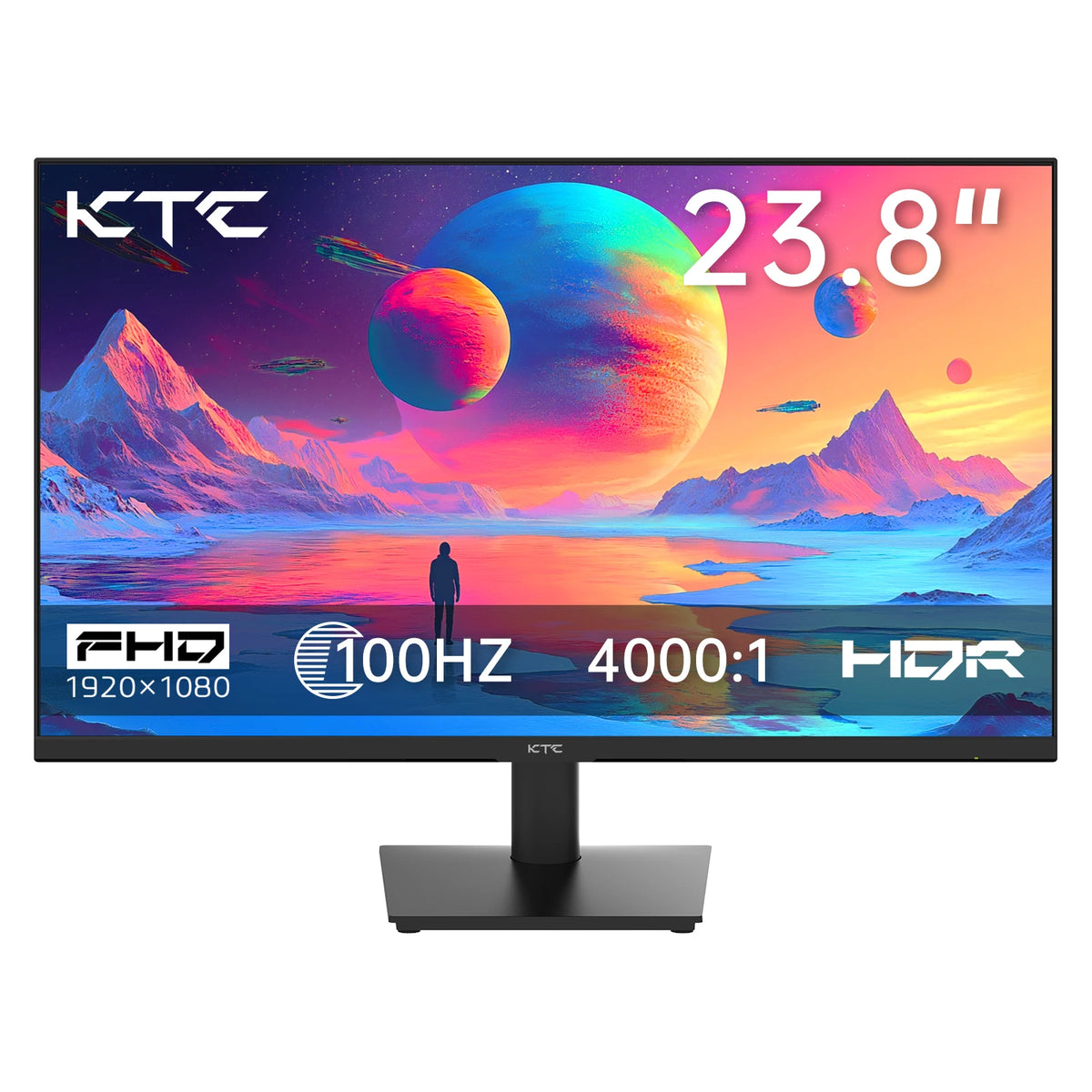 24 Inch 1080P 100Hz Gaming Monitor – FreeSync, HDR10, HDMI & VGA, Zero-Frame Design