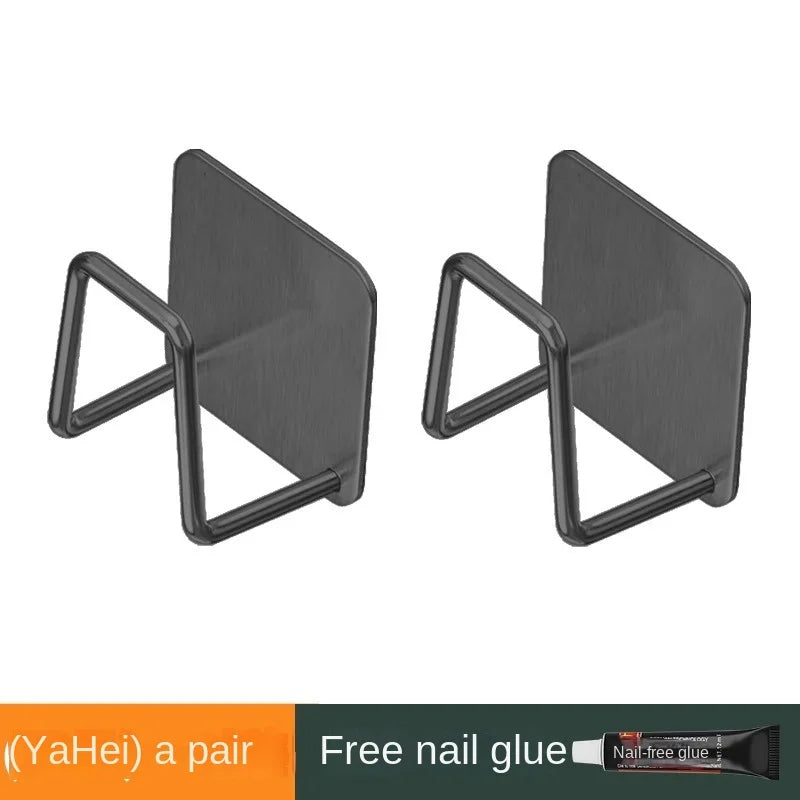 Stainless Steel Wall-Mounted Pot Cover & Cutting Board Rack – No-Drill, Cabinet Bottom Mount