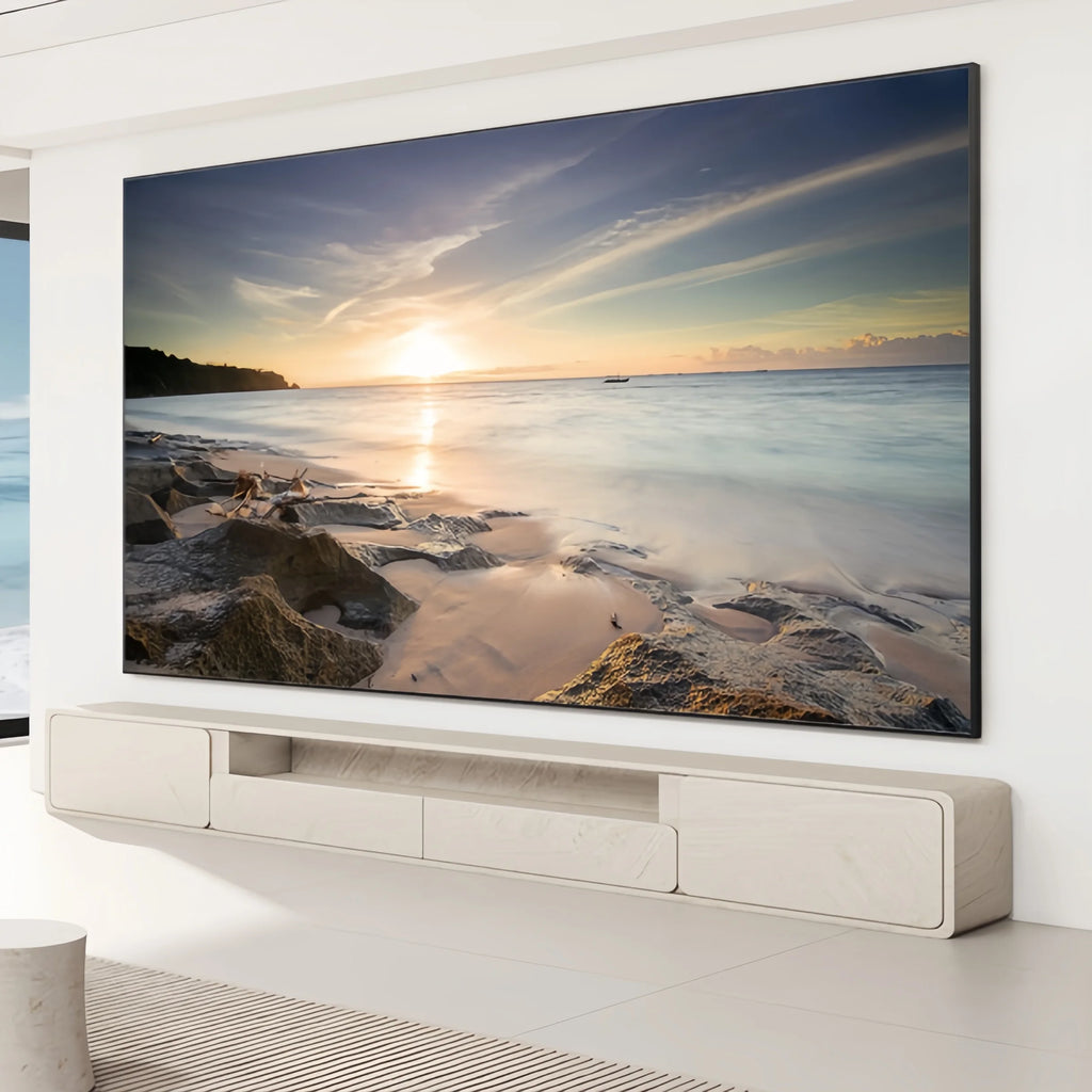 ALR Fresnel Fixed Frame Projector Screen – 98% Ambient Light Rejection, 130–150 Inch, 16:9, 8K/4K