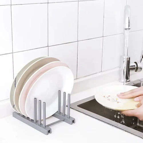 Stainless Steel Kitchen Pot Cover Storage Rack – Countertop Organizer for Lids & Pans