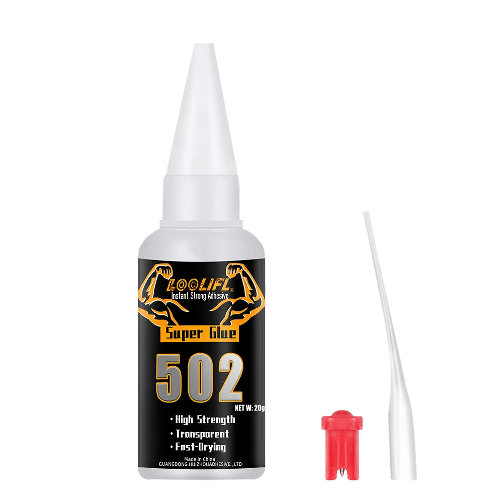502 Cyanoacrylate Super Glue – Fast-Drying, 20g, 1–5 Pack, for Metal, Wood, Plastic & Ceramic