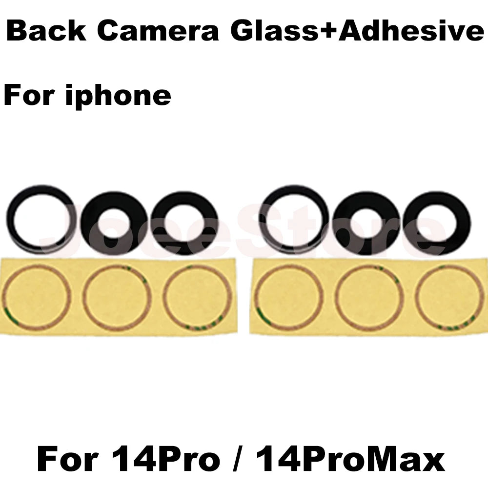 iPhone Rear Camera Glass Lens Replacement with 3M Adhesive – iPhone 11–14 Pro Max, X, XS, XR, 6–8
