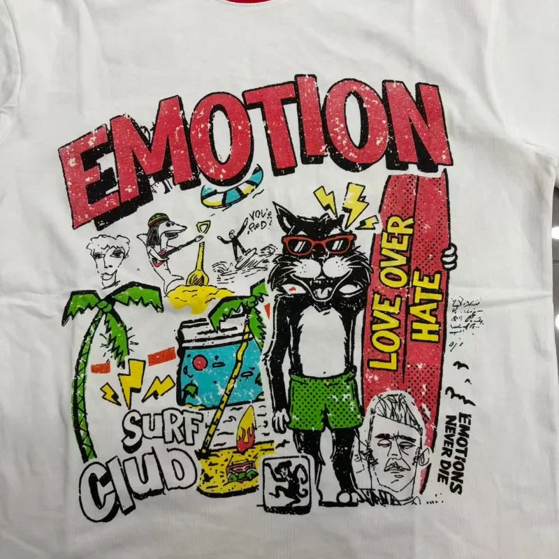 Mixed Emotion Rhinestone Oversized Cotton Tee