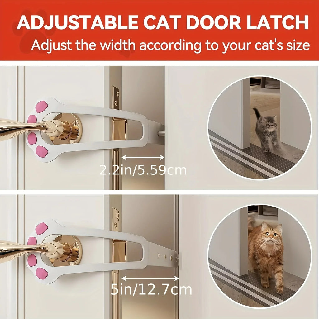 Adjustable Cat & Dog Door Holder, Elastic Latch