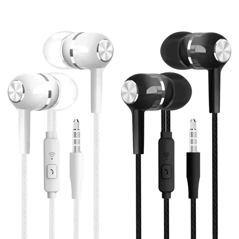 3.5mm Wired HIFI Bass Earbuds with Microphone – In-Ear, Stereo, Gaming & Sport