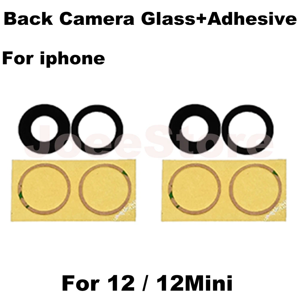 iPhone Rear Camera Glass Lens Replacement with 3M Adhesive – iPhone 11–14 Pro Max, X, XS, XR, 6–8