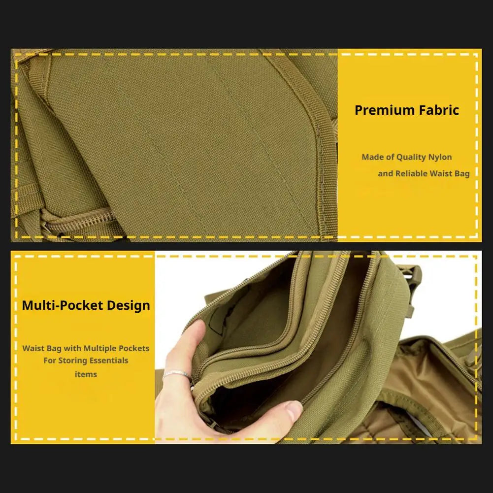Waterproof Tactical Waist Bag & Fanny Pack – Oxford Cloth, Outdoor Hunting, Camping & Daily