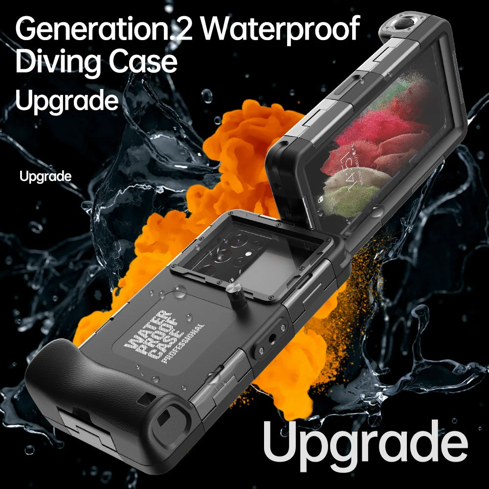 Shellbox IP68 Waterproof Phone Case – 15M/50ft Dive-Proof, 6.9 Inch, Multiple Colors