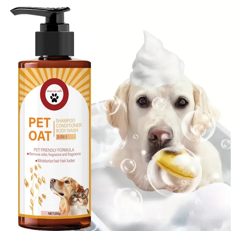 Pet Shampoo for Dogs & Cats – Cleans Fur, Removes Odor, Long-Lasting Fragrance, 250g