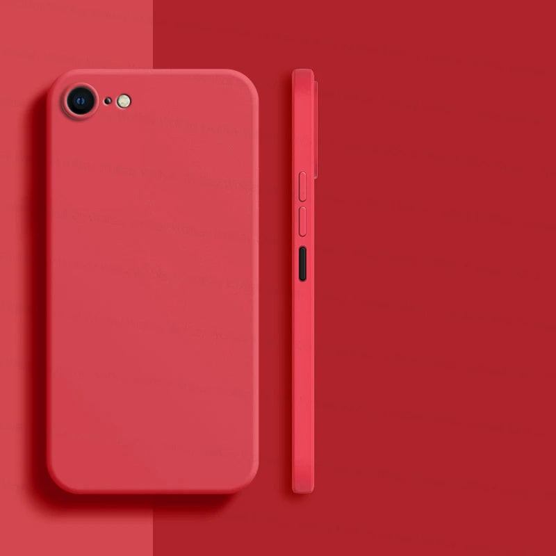 Shockproof Soft Silicone iPhone Case – For iPhone SE 2020/2022, 7, 8, 8 Plus, Luxury Liquid Cover
