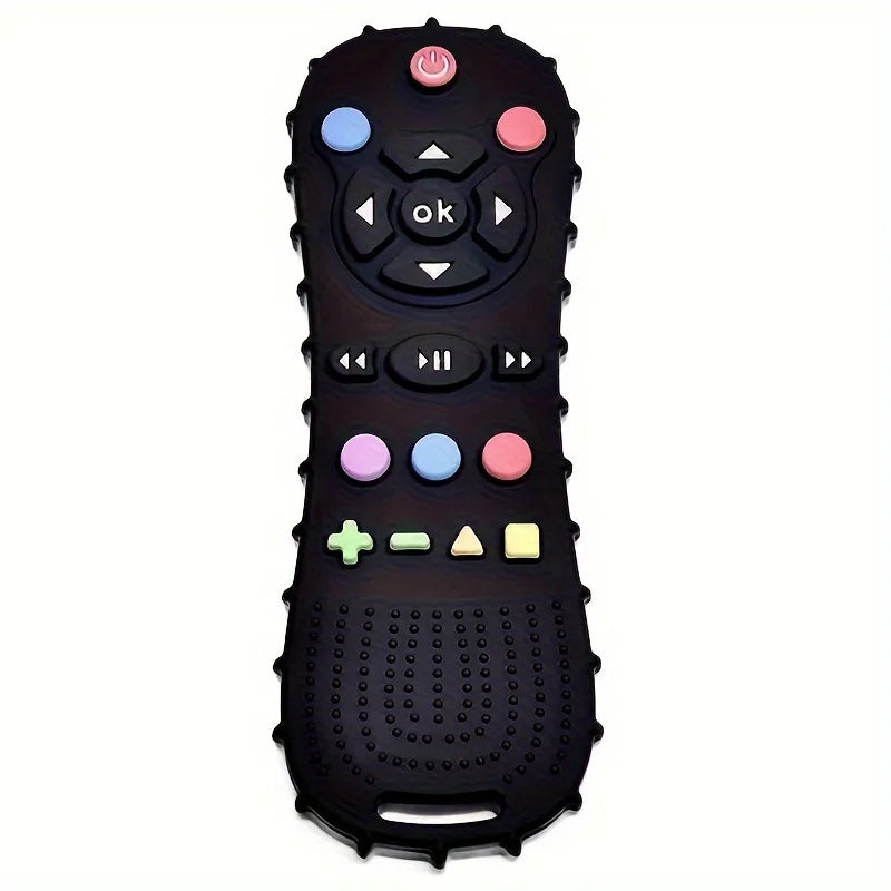 Montessori Baby Silicone Teether Sensory Toy – Remote Control Shape, Boys & Girls Gift