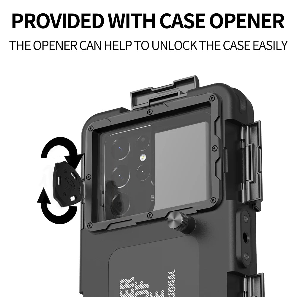 Shellbox IP68 Waterproof Phone Case – 15M/50ft Dive-Proof, 6.9 Inch, Multiple Colors