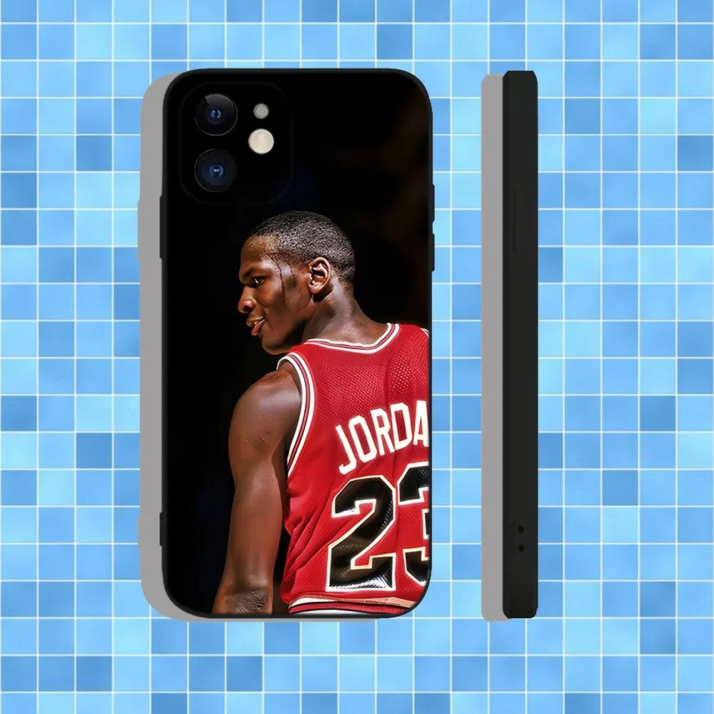 Jordan 23 Basketball Soft Silicone iPhone Case – For iPhone 7–16 Pro Max, Mini, XS, XR, SE