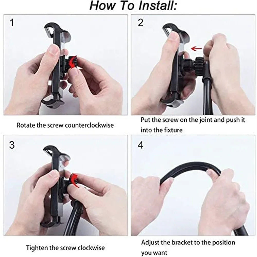 Flexible Neck Phone & Tablet Holder, 360° Adjustable Stand