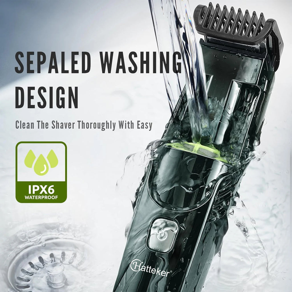 Solimpia Cordless Beard Trimmer with Built-In Vacuum – Rechargeable, IPX6 Washable