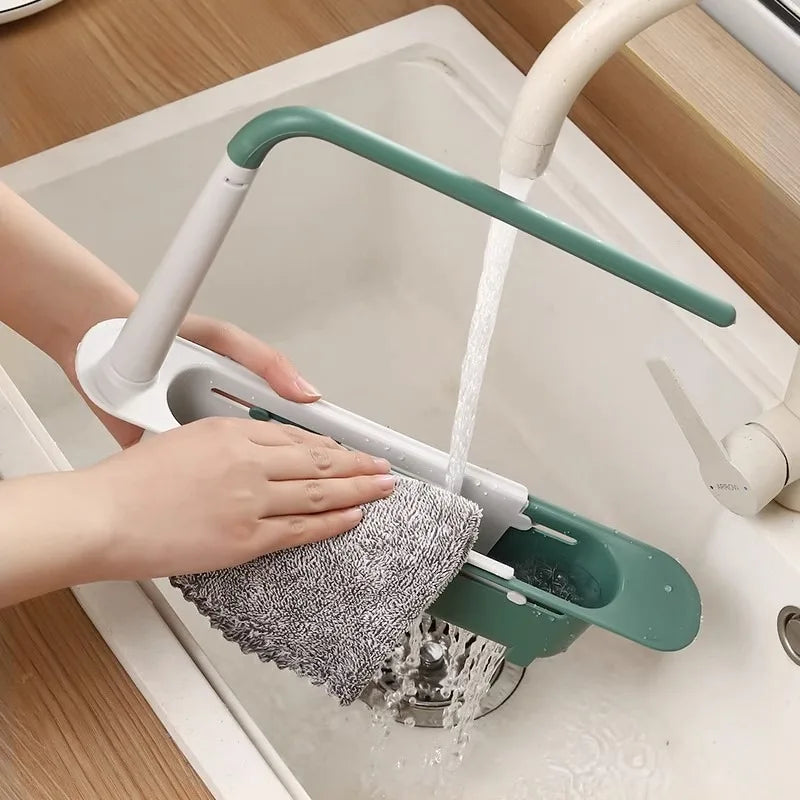 Adjustable Over-Sink Dish Rack | Extendable Kitchen Organizer