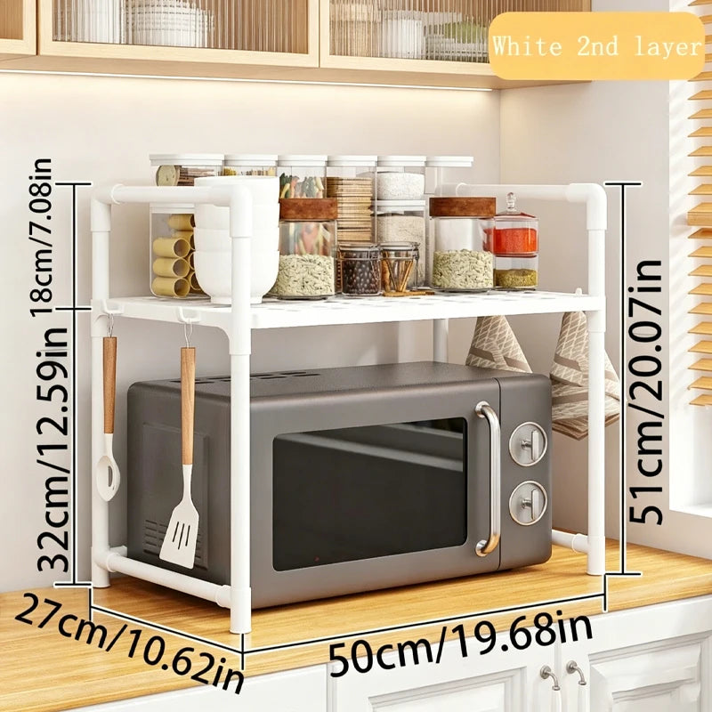 Multi-Purpose Kitchen Storage Rack – Versatile Organizer for Countertop & Cabinet
