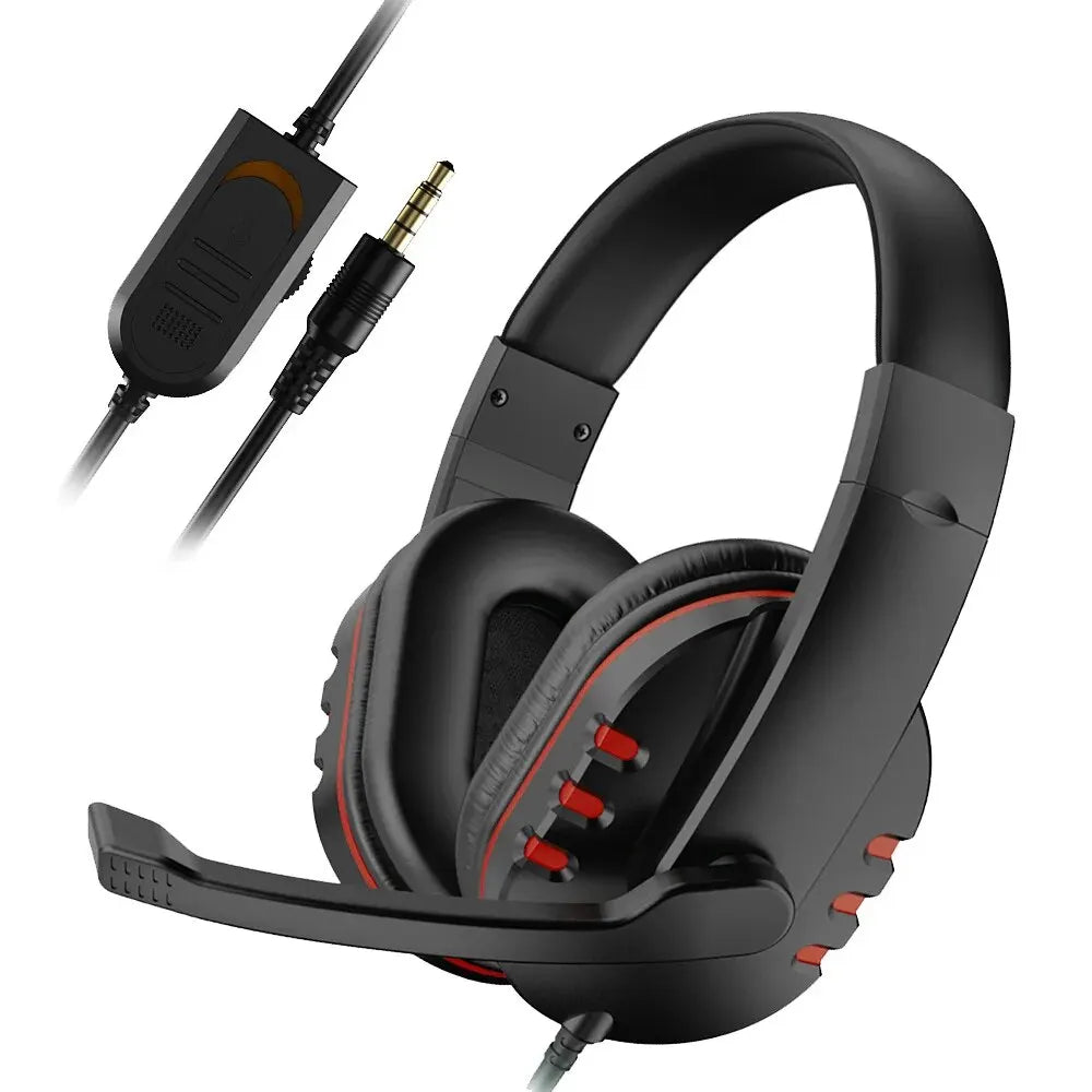 3.5mm Wired Gaming Headset with Mic – Stereo, Over-Ear Headphones