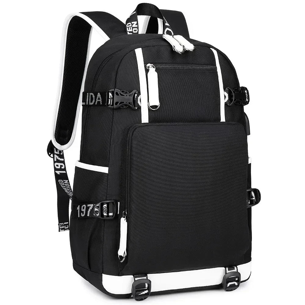 Jurassic World Dinosaur Backpack with USB Port – Large Capacity Laptop Bag for Men & Women