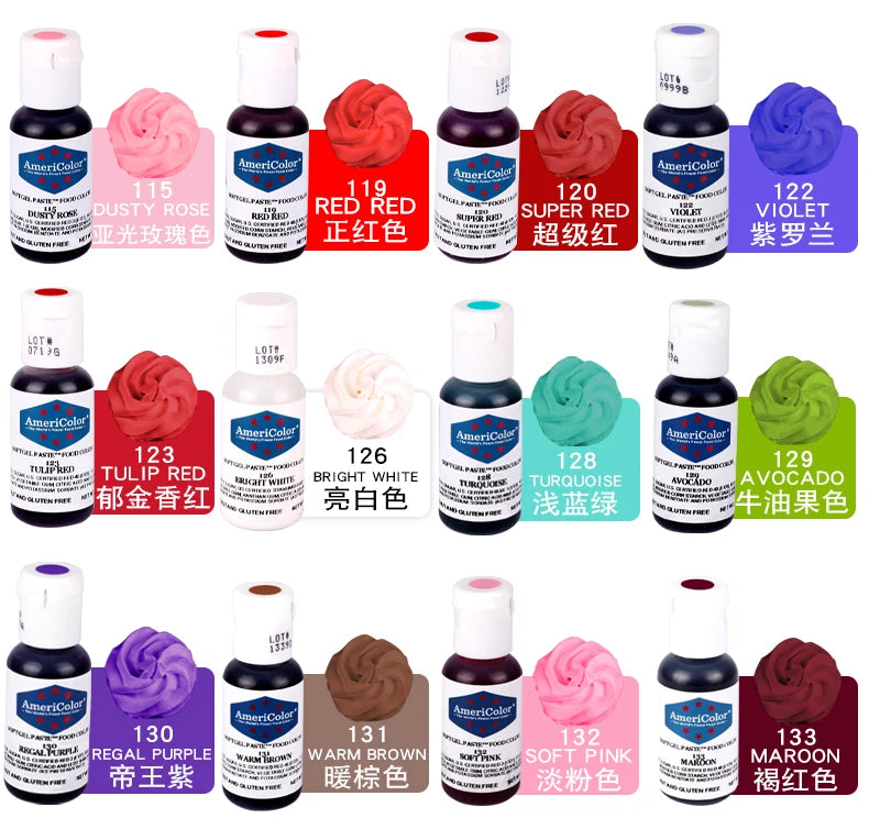 Liquid Food Coloring Pigments, 22 Color Options
