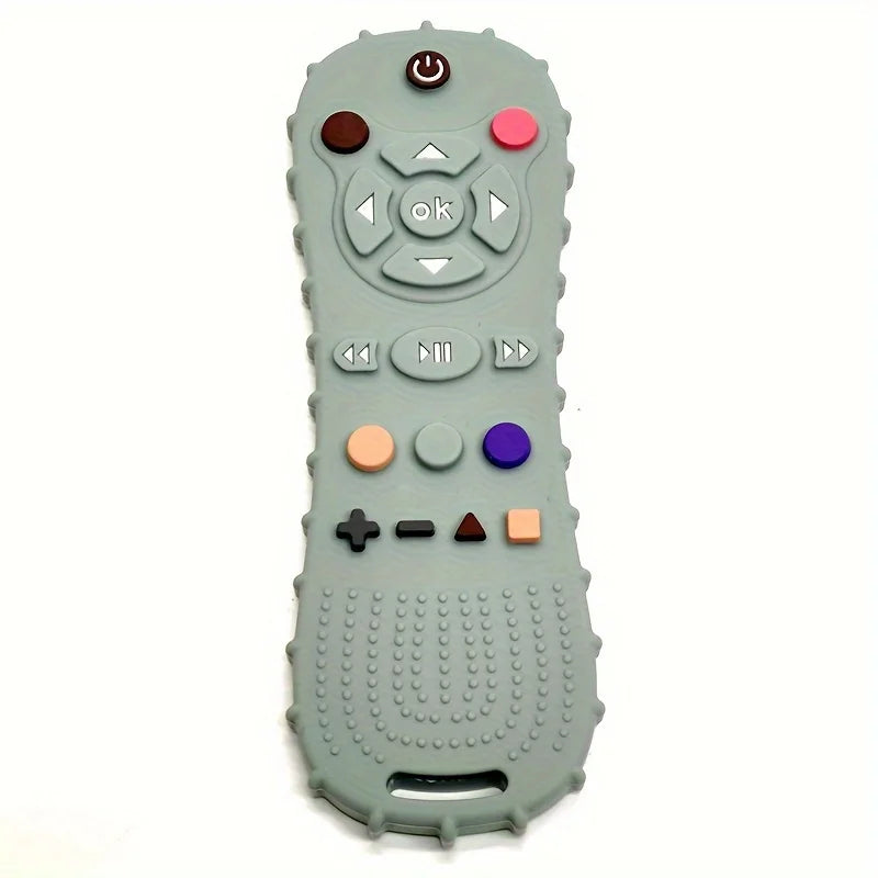 Montessori Baby Silicone Teether Sensory Toy – Remote Control Shape, Boys & Girls Gift