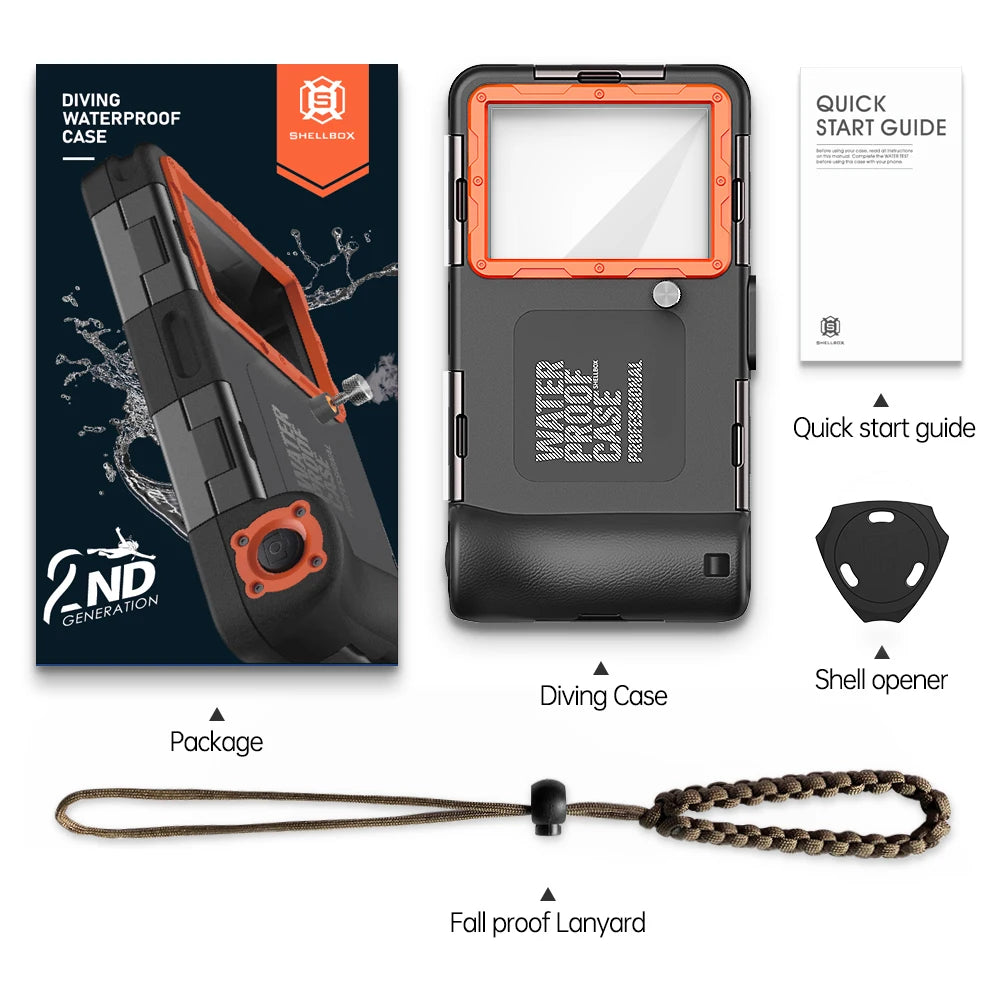 IP68 Waterproof Phone Case for Diving & Photography – 15m/50ft, Universal 6.9 Inch