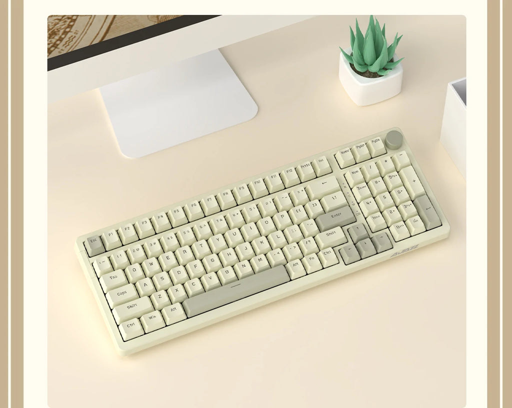 Ajazz AK992 98-Key Hot-Swap Wired Mechanical Gaming Keyboard – Multimedia Knob, USB